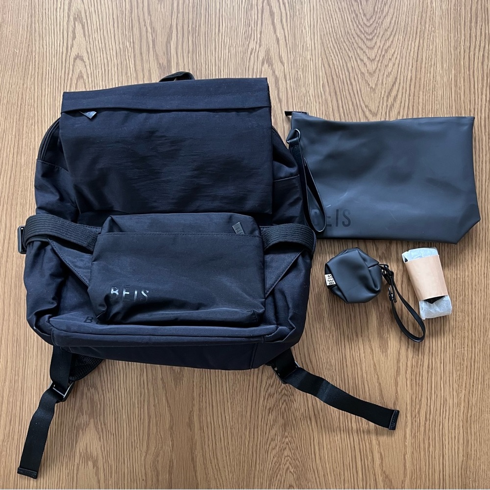 BÉIS original the ultimate diaper backpack black great condition